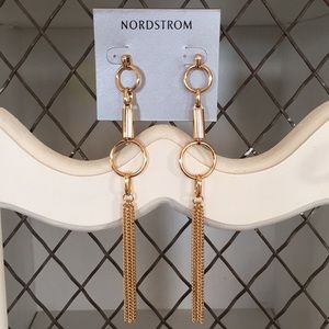 NWT Nordstrom Gold Chain Earrings